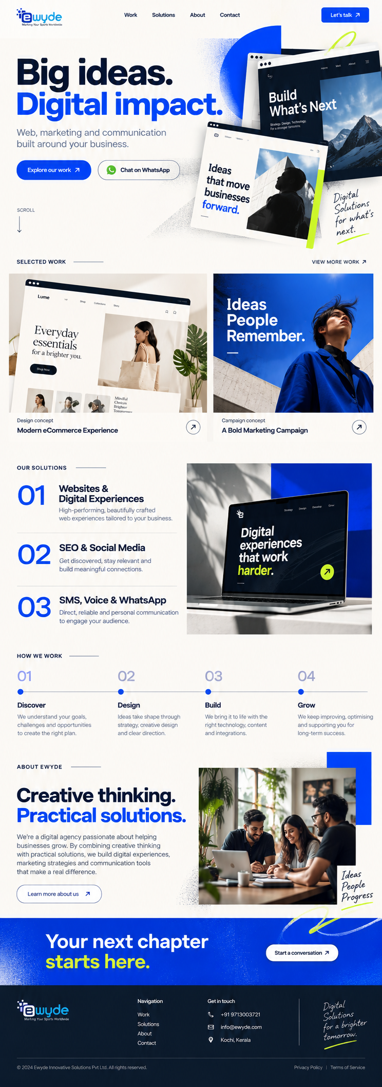Approved digital website collage